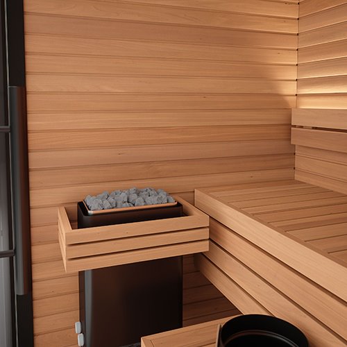Auroom Mira S Cabin Sauna Kit Black imported to US
