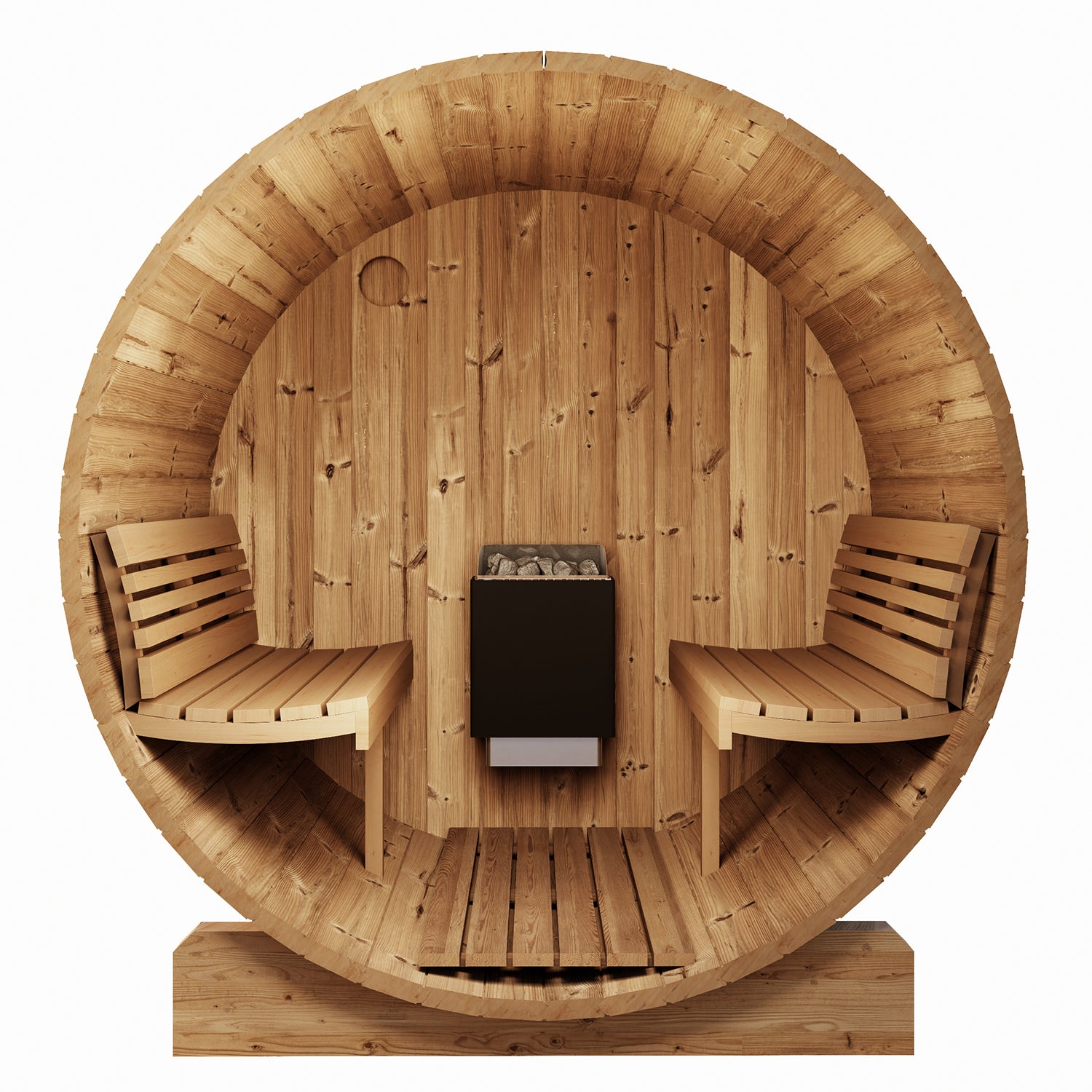 SaunaLife Model E8G Sauna Barrel Glass Front imported to US
