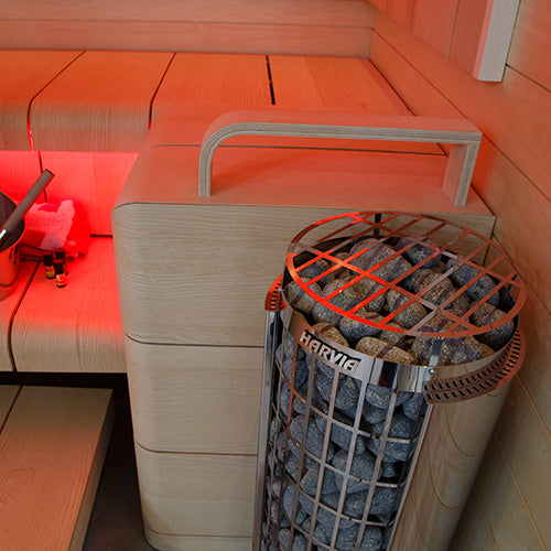 Harvia Cilindro PC80E + WiFi and Rocks