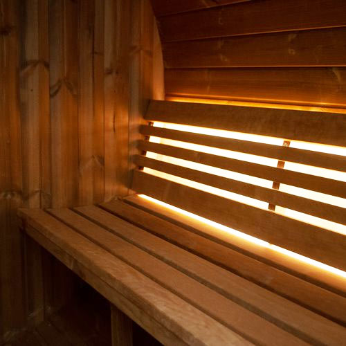 SaunaLife Model E8G Sauna Barrel Glass Front imported to US