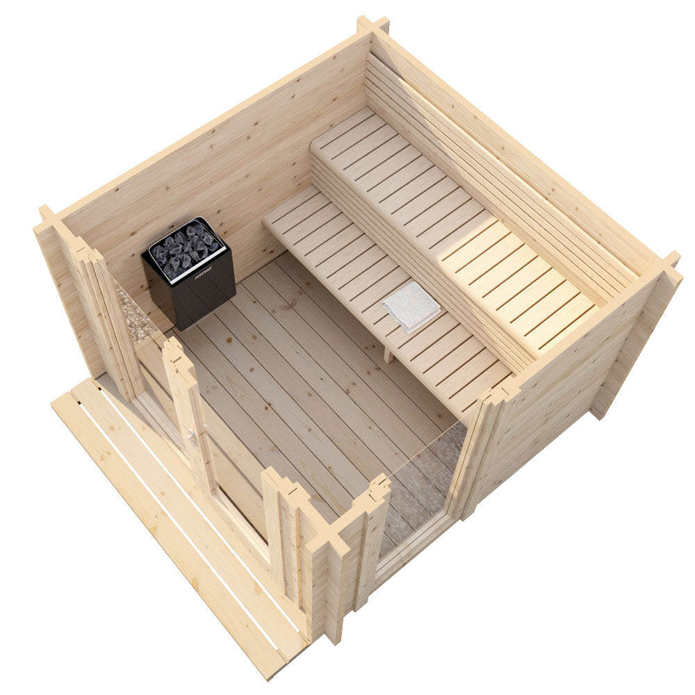 SaunaLife Model G4 Outdoor Home Sauna Kit imported to US