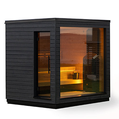 SaunaLife Model G6 Pre-Assembled Outdoor Home Sauna imported to US